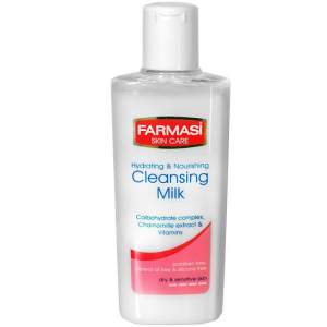 Очищающее молочко для сухой и чувствительной кожи Farmasi cleansing milk hydrating & nourshing for dry skin